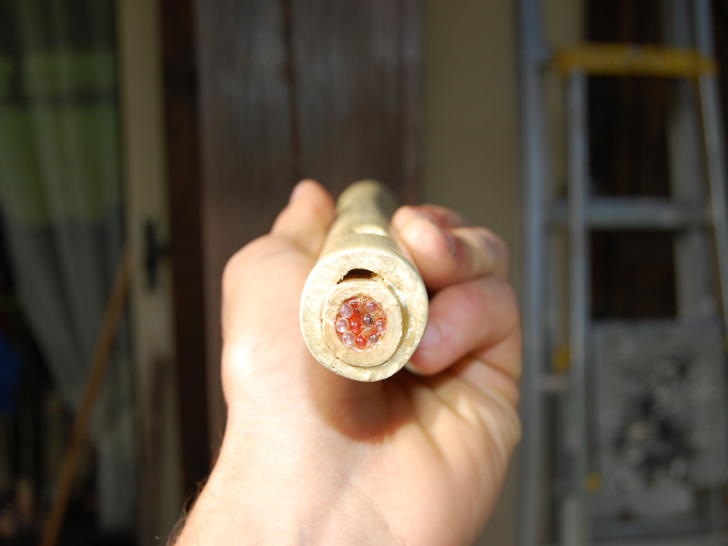 Flûte sureau, vue du bouchon